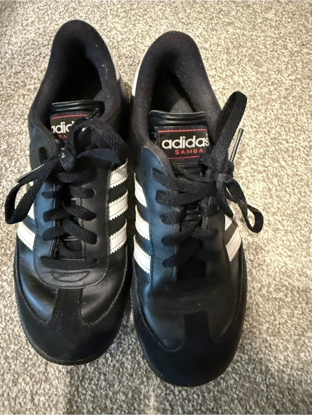 Adidas Samba Men's Black/White Classic Leather Sneakers